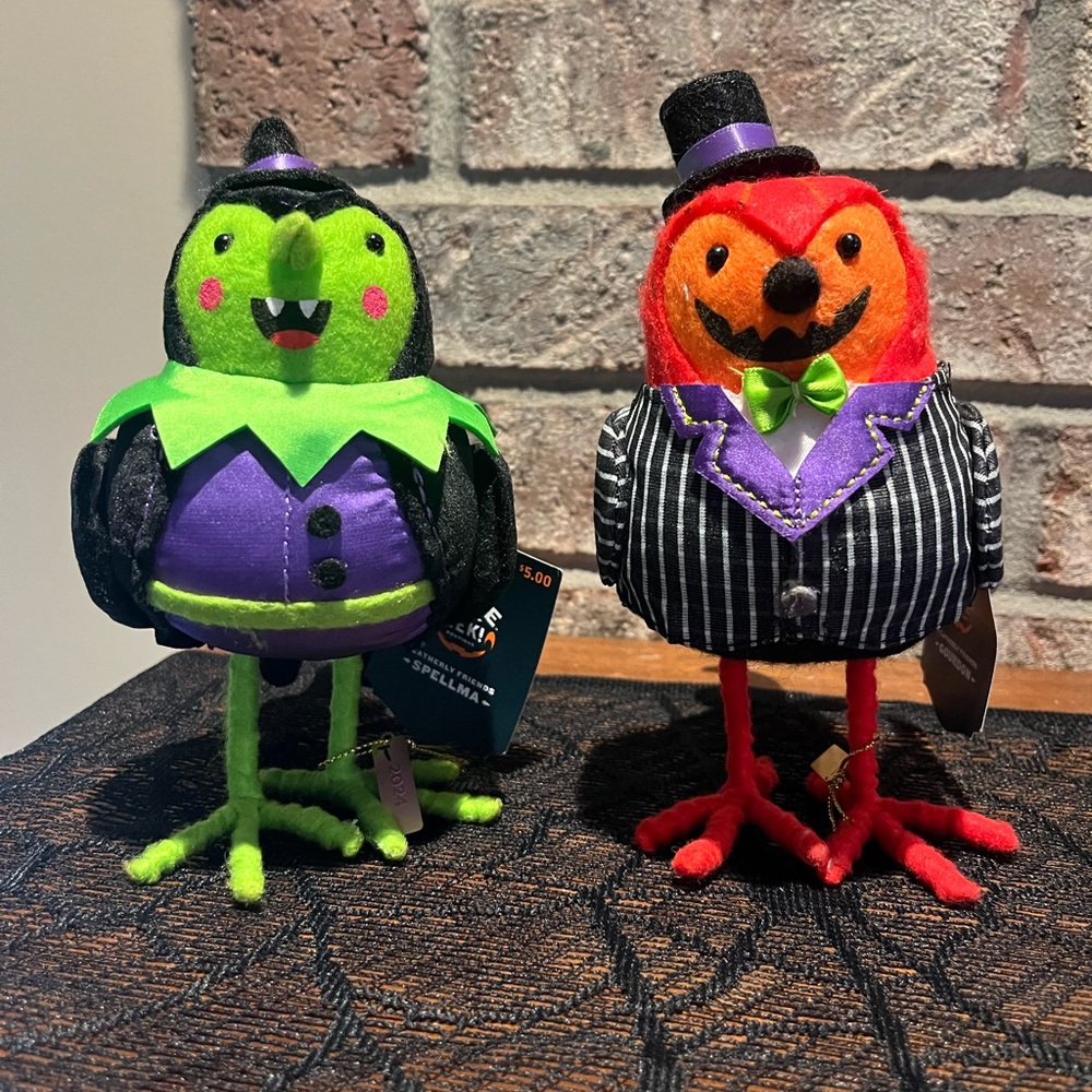 Target 2024 Halloween Bird Plush Figures - Spellma & Gordon